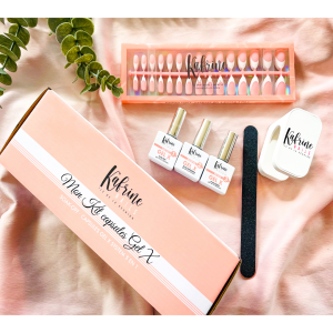 KIT GEL X by Kafrine Nails clear almond