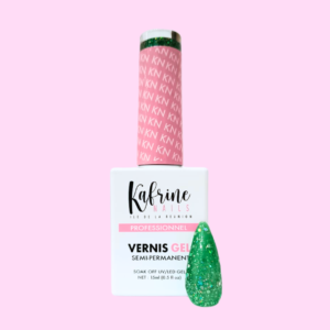 VERNIS SEMI PERMANENT - VERT PAILLETÉ