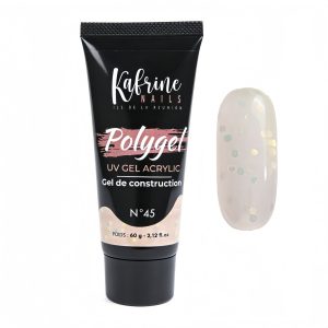 TUBE POLYGEL- BLANC PAILLETE 45