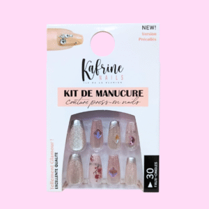 PRESS ON NAILS- PINK COFFIN