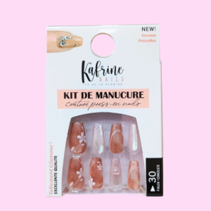 PRESS ON NAILS- BROWN COFFIN