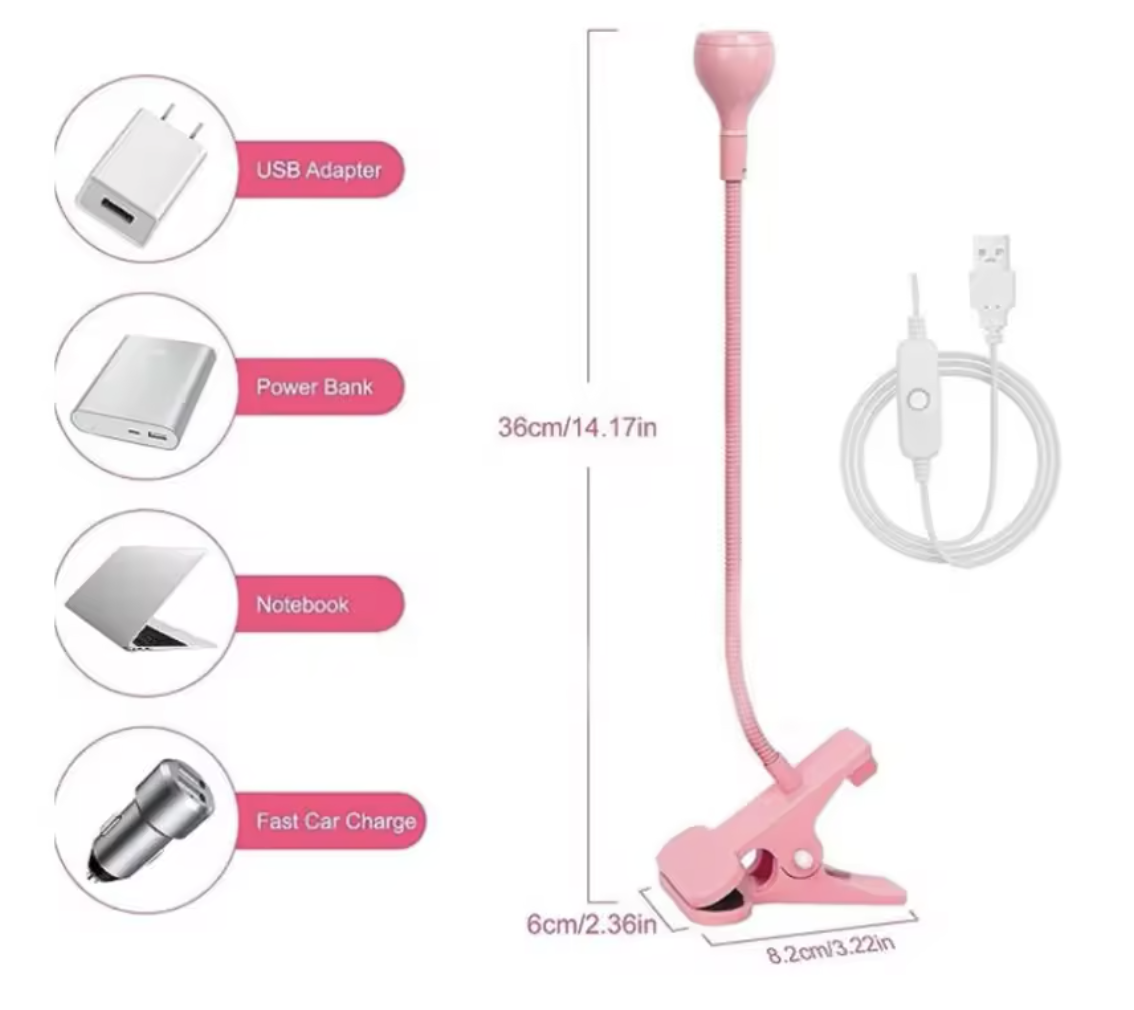 Lampe UV LED Mini flexible à pince USB pour Ongles – Image 3