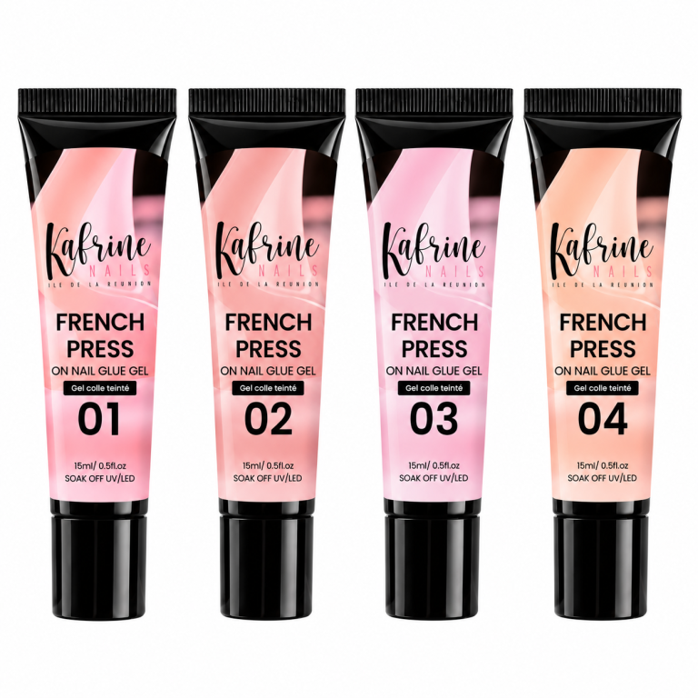 FRENCH PRESS – Gel colle teinté pour capsules américaines – 15 ml